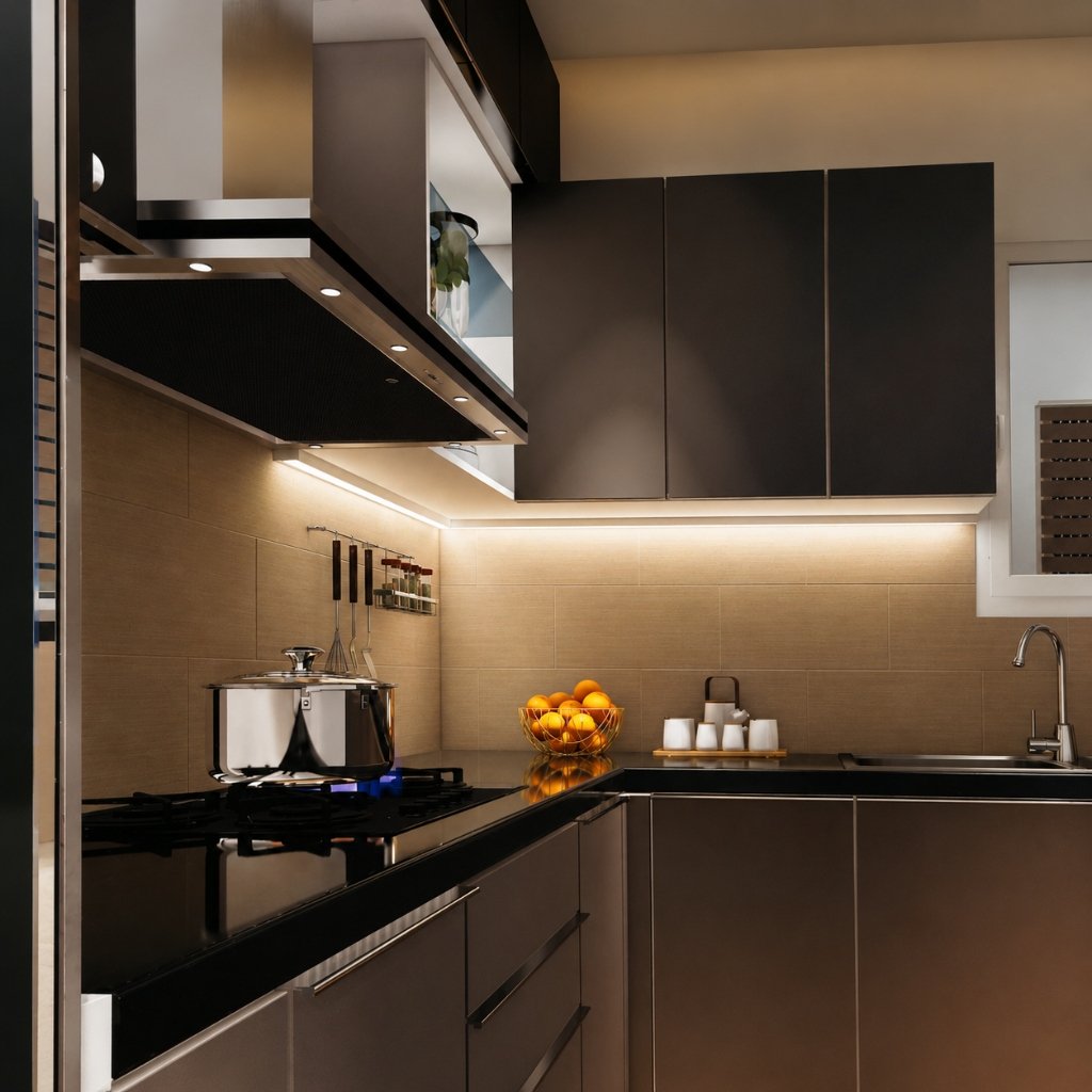 Modern modular kitchen at ABS Lantern Apartments